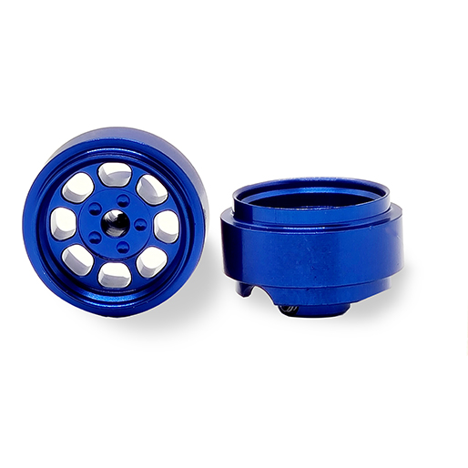 STAFFS80 Eight Spoke Aluminum Wheels Blue 15.8 x 8.5mm x2